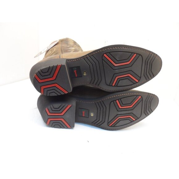 Laredo Men's 10" Cowboy Pointed Toe Leather Western Boots 68388 Brown Size 9D - Picture 6 of 9